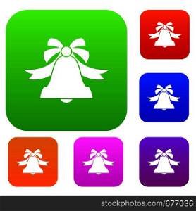 Bell set icon in different colors isolated vector illustration. Premium collection. Bell set collection