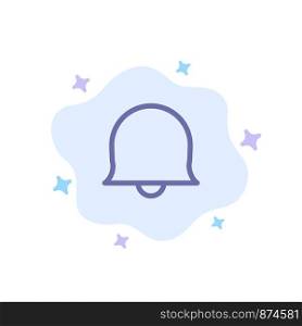 Bell, Sign, Twitter Blue Icon on Abstract Cloud Background