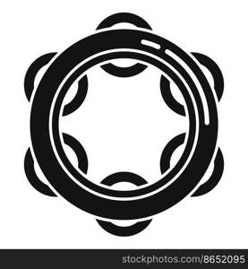 Bell tambourine icon simple vector. Music carnival. Concert band. Bell tambourine icon simple vector. Music carnival