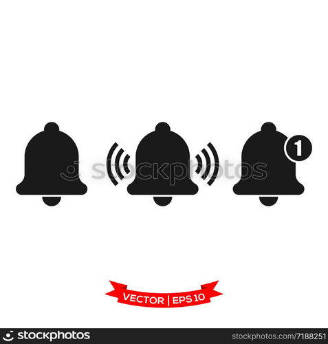 bell vector icon in trendy flat style