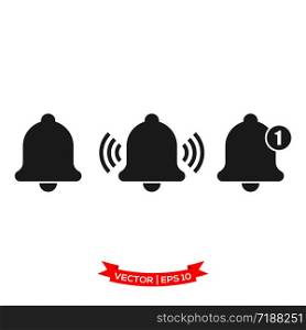 bell vector icon in trendy flat style