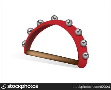 Bells musical instrument on a white background