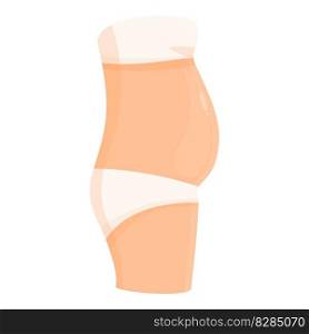 Belly figure icon cartoon vector. Female shape. Care loss weight. Belly figure icon cartoon vector. Female shape