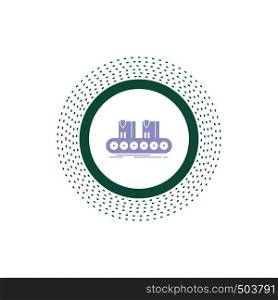 Belt, box, conveyor, factory, line Glyph Icon. Vector isolated illustration. Vector EPS10 Abstract Template background