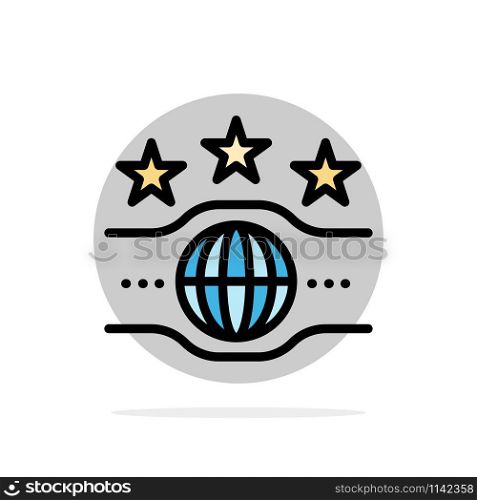 Belt, Champion, Championship, Sport Abstract Circle Background Flat color Icon
