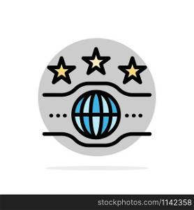 Belt, Champion, Championship, Sport Abstract Circle Background Flat color Icon