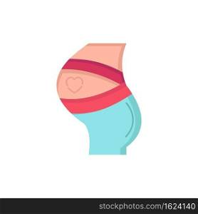 Belt, Safety, Pregnancy, Pregnant, women Flat Color Icon Vector