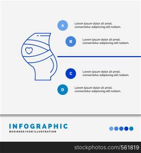 Belt, Safety, Pregnancy, Pregnant, women Infographics Template for Website and Presentation. Line Blue icon infographic style vector illustration. Vector EPS10 Abstract Template background