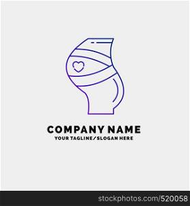 Belt, Safety, Pregnancy, Pregnant, women Purple Business Logo Template. Place for Tagline. Vector EPS10 Abstract Template background