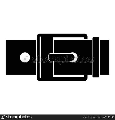 Belt with square buckle icon. Simple illustration of belt with square buckle vector icon for web. Belt with square buckle icon, simple style