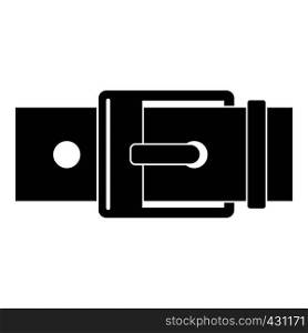 Belt with square buckle icon. Simple illustration of belt with square buckle vector icon for web. Belt with square buckle icon, simple style