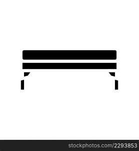 bench bedroom glyph icon vector. bench bedroom sign. isolated contour symbol black illustration. bench bedroom glyph icon vector illustration