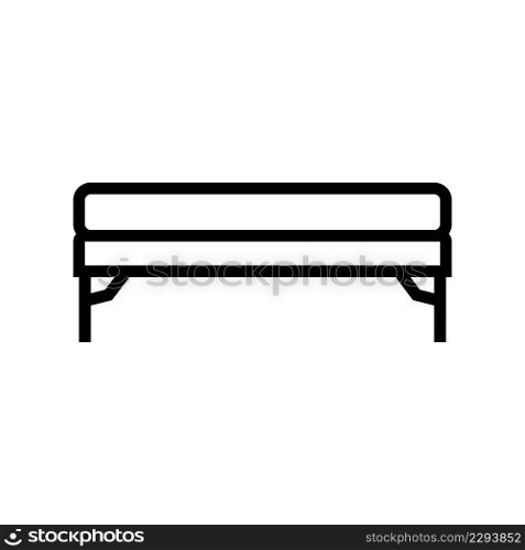 bench bedroom line icon vector. bench bedroom sign. isolated contour symbol black illustration. bench bedroom line icon vector illustration