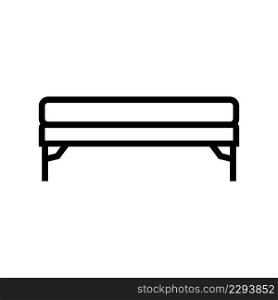 bench bedroom line icon vector. bench bedroom sign. isolated contour symbol black illustration. bench bedroom line icon vector illustration