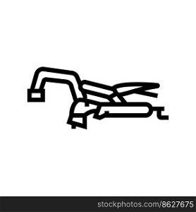 bench clamp line icon vector. bench clamp sign. isolated contour symbol black illustration. bench clamp line icon vector illustration
