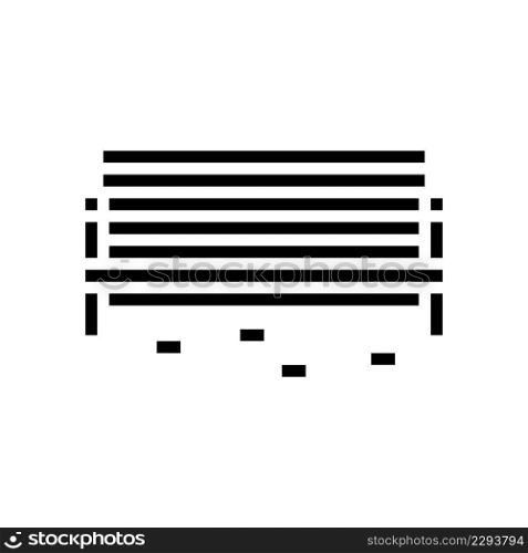 bench park glyph icon vector. bench park sign. isolated contour symbol black illustration. bench park glyph icon vector illustration