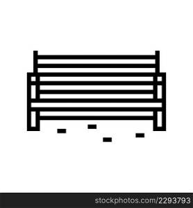 bench park line icon vector. bench park sign. isolated contour symbol black illustration. bench park line icon vector illustration