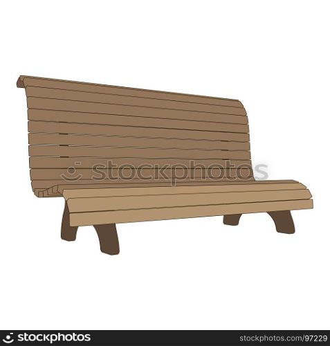 Bench park vector vintage isolated background wooden old illustration