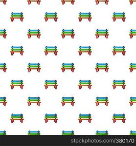 Bench pattern. Cartoon illustration of bench vector pattern for web. Bench pattern, cartoon style