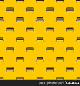 Bench pattern seamless vector repeat geometric yellow for any design. Bench pattern vector