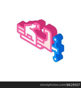 bench vice isometric icon vector. bench vice sign. isolated symbol illustration. bench vice isometric icon vector illustration
