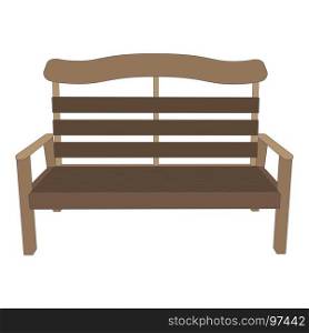 Bench wooden vector park background illustration view isolated garden