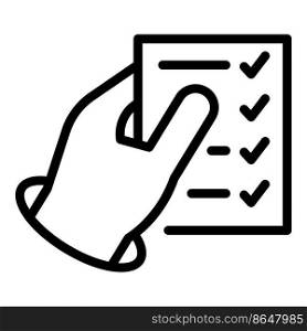 Benchmark list icon outline vector. Quality unit. Leader best. Benchmark list icon outline vector. Quality unit