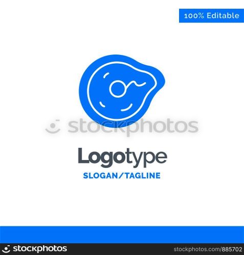 Bend, Future, Motion, Paradox, Physics Blue Solid Logo Template. Place for Tagline