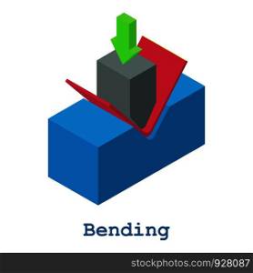 Bending metalwork icon. Isometric illustration of bending metalwork vector icon for web. Bending metalwork icon, isometric 3d style