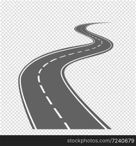 Bending roads and highways vector illustration