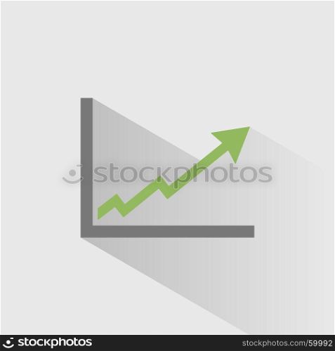 Benefits chart icon with shade on grey background