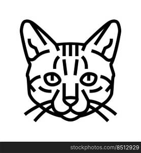 bengal cat cute pet line icon vector. bengal cat cute pet sign. isolated contour symbol black illustration. bengal cat cute pet line icon vector illustration