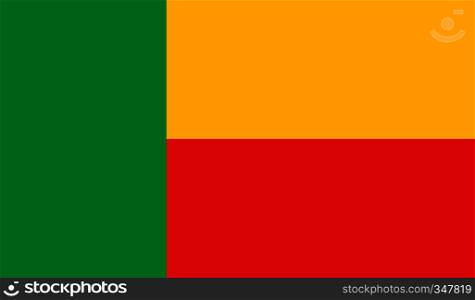 Benin flag image for any design in simple style. Benin flag image