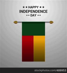 Benin Independence day hanging flag background