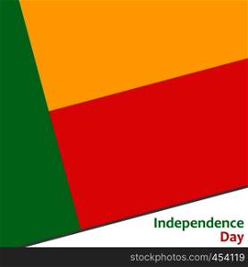 Benin independence day with flag vector illustration for web. Benin independence day
