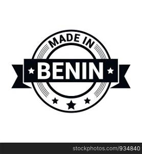 Benin stamp design vector