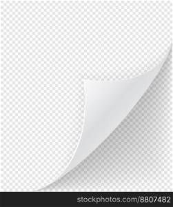 Bent corner of paper stock vector image