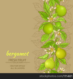 bergamot vector background. bergamot vertical vector pattern on color background