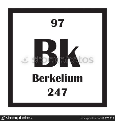 Berkelium chemical element icon vector illustration design