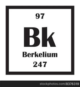 Berkelium chemical element icon vector illustration design