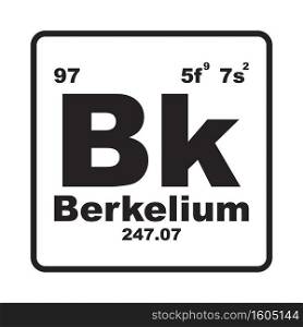 Berkelium element icon vector illustration symbol design