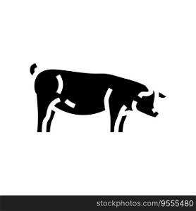 berkshire pig breed glyph icon vector. berkshire pig breed sign. isolated symbol illustration. berkshire pig breed glyph icon vector illustration
