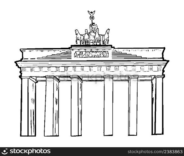 Berlin symbol. Sketch, outline style.