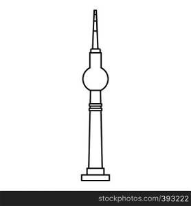 Berlin TV Tower icon. Outline illustration of berlin TV tower vector icon for web. Berlin TV Tower icon, outline style