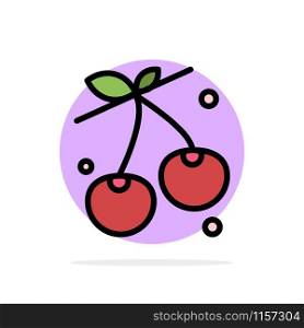 Berry, Cherry, Food, Spring Abstract Circle Background Flat color Icon