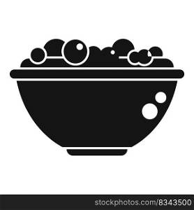 Berry fruit salad icon simple vector. Fresh food. Mix menu. Berry fruit salad icon simple vector. Fresh food