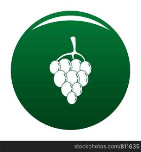 Berry grape icon. Simple illustration of berry grape vector icon for any design green. Berry grape icon vector green