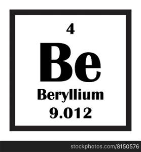 Beryllium chemical element icon vector illustration design