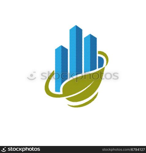 best business success marketing and green finance logo