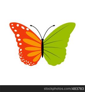 Best butterfly ecology flat icon isolated on white background. Butterfly ecology flat icon